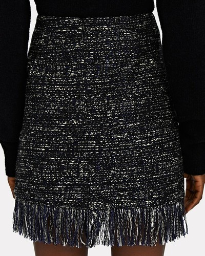 NWT Intermix Danny Fringed Tweed Mini Skirt - Size 4 - Picture 4 of 12