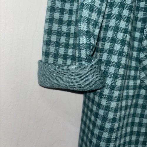 Neu mit Etikett $ 38 Bonnie Jean Midikleid Mädchen 6 türkisgrün kariert Rüschen LS Stretch - Bild 3 von 10