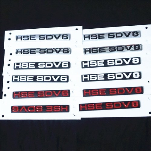1x Glossy Black Red HSE SCV6 Plastic Sticker Badge Emblem Decal Tailgate Utility - Picture 6 of 19