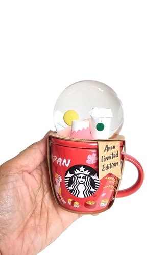 Starbucks Area Limited Ed. Snow Globe Snowglobe Mug Mount Fuji Japan Collectible - Picture 9 of 9