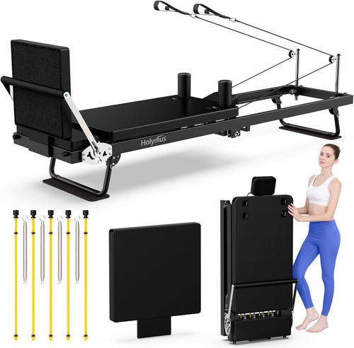 Pro 90" Pilates Reformer Machine, Durable and Quiet - up to 500LBS, Premium Fold - Picture 10 of 12