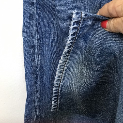Blue jeans men 34 x 34 100% cotton Straight Leg distress Rare FIRETRAP London - Picture 5 of 12