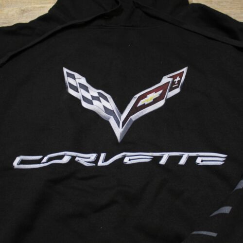 Lizenzierter Chevy Corvette schwarzer Hoodie Pullover GM JH Design - Herren Größe XL - Bild 2 von 7