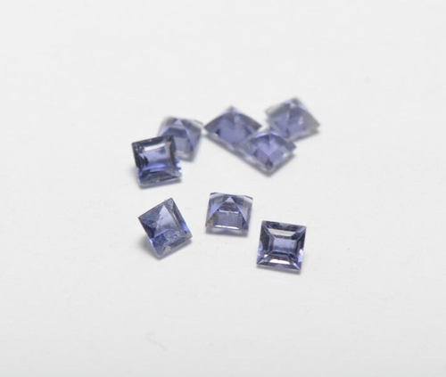 5.10cts Natural Blue Iolite 2mm Square Cut Loose Gemstone Wholesale - 104 Pieces - Picture 3 of 8