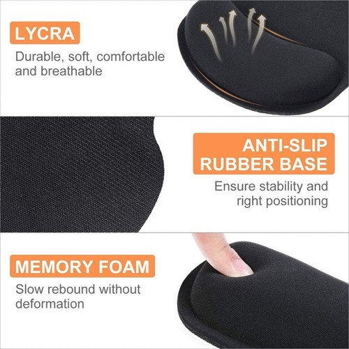 Wrist Support Cushion For PC Keyboard Pad Wrist Rest Pad Mouse Mat Mouse Pad - Picture 11 of 17