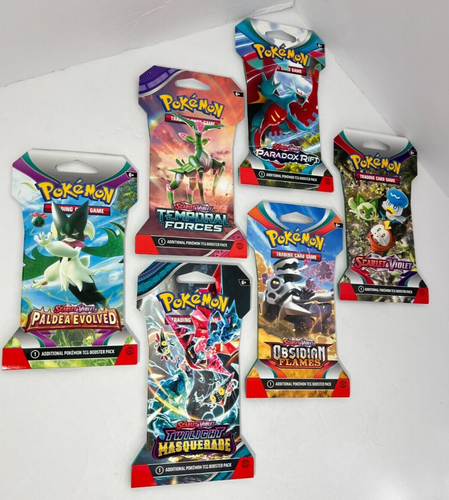 🔥🔥 Pokémon TCG 6 Sleeved Booster Packs - lose Booster Bundle 🔥🔥 2023+