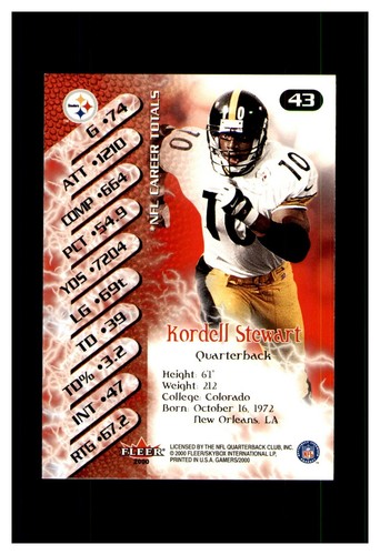 KORDELL STEWART PITTSBURGH STEELERS SEE SCANS YOU PICK HUGE SELECTION ROOKIES++ - Picture 207 of 283