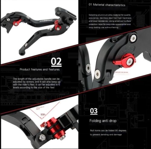 Palancas de embrague de freno extensibles ajustables de titanio Triumph Trident 660 2021-2024 - Imagen 5 de 10