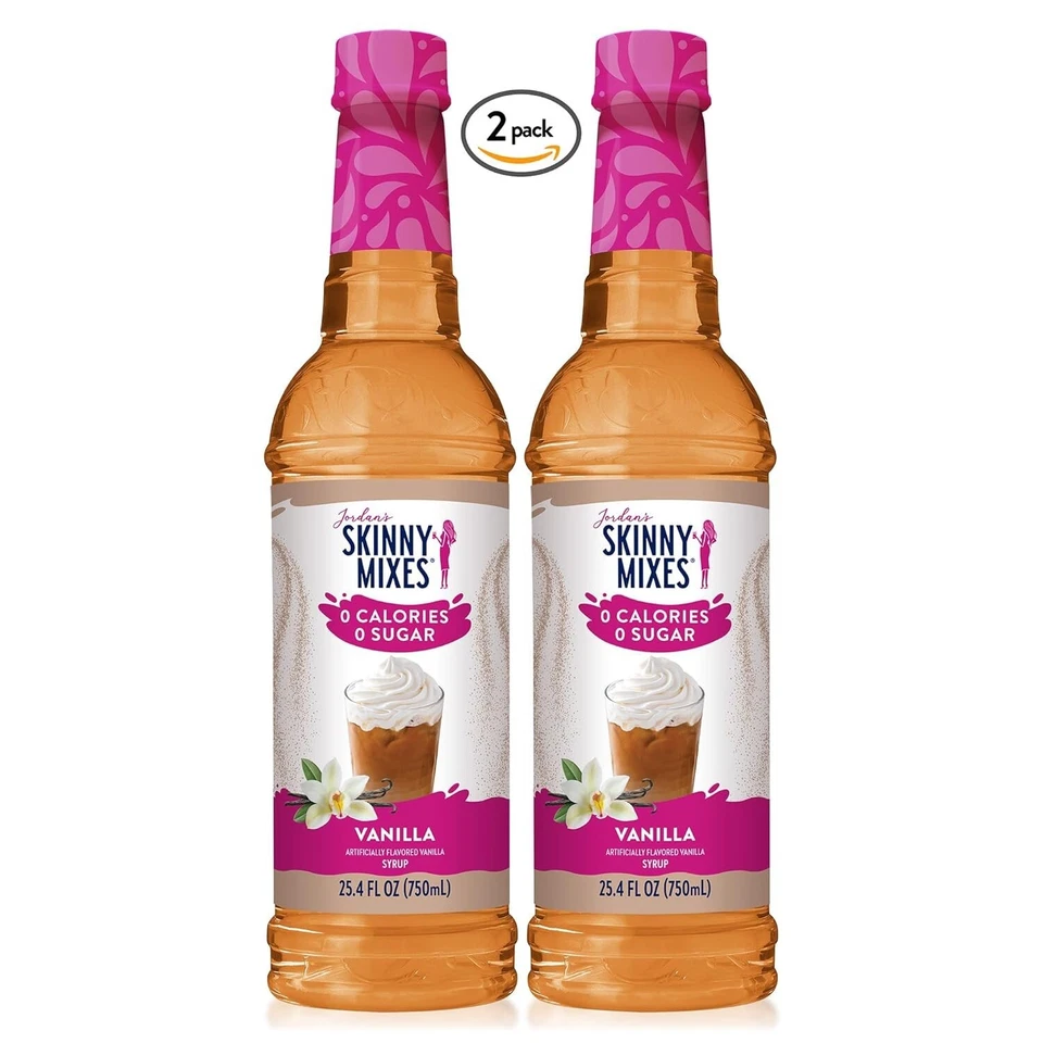 Jarabe saborizante sin azúcar, vainilla, 25,4 fl oz (paquete de 2) Foto 2 de 3