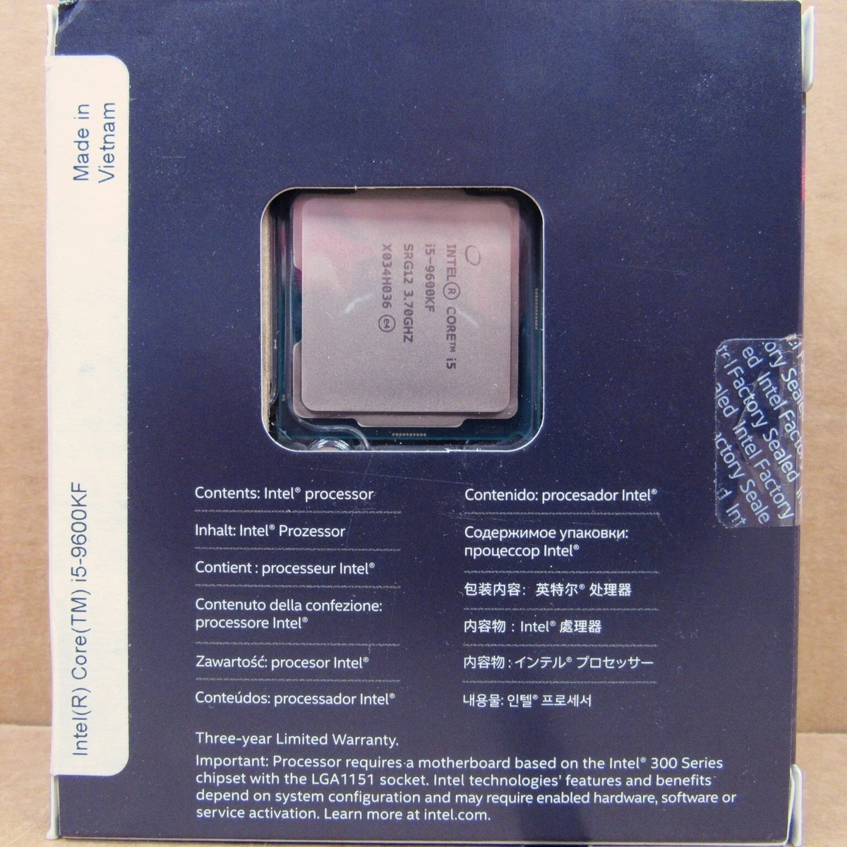 Intel Core i5 9600KF w/9th GEN (14nm) Architecture and 6