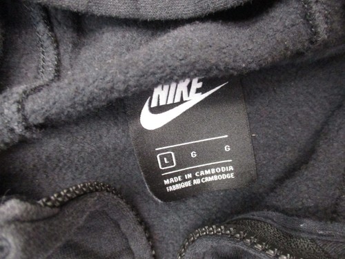 NIKE Size L Girls Cotton Blend Full Zip Pocket Fleece Lined Athletic Jacket 179 - Picture 9 of 11