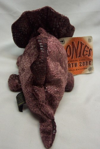 RUSS Zonies TYRONE THE TRICERATOPS DINOSAUR 7" Bean Bag Stuffed Animal Toy NEW - Picture 3 of 6