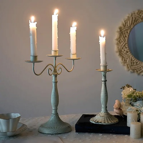 Candle Holder Vintage 1 3 5 Arm Table Candelabra Ornament Home Hotel Decoration - Picture 8 of 18
