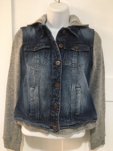LEI Denim Jean Jacket Hooded Hoodie 