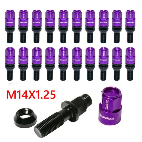 Per BMW M14x1,25 bullone ad asta filettata in acciaio estremità chiusa sedile conico distanziatori 15-20 mm - Foto 3 di 11