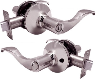 Constructor Prelude Privacy Door Handle (No Key) Lever Lockset Satin Nickel