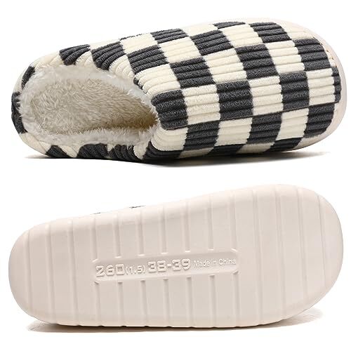 House Slippers for Women,Fuzzy Mens 4.5-5.5 Women/4-4.5 Men New-grey - Picture 4 of 6