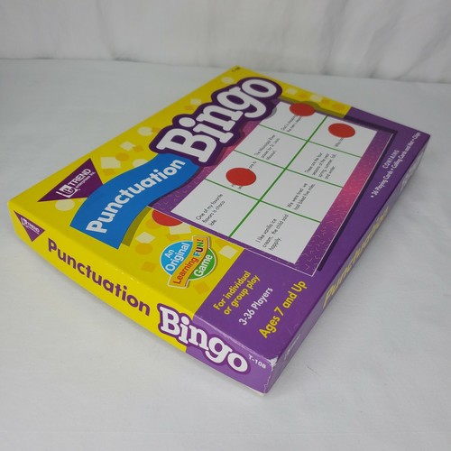 Punctuation Bingo Game Multiple Players Review Teachers Homeschool Resource New - Picture 4 of 5