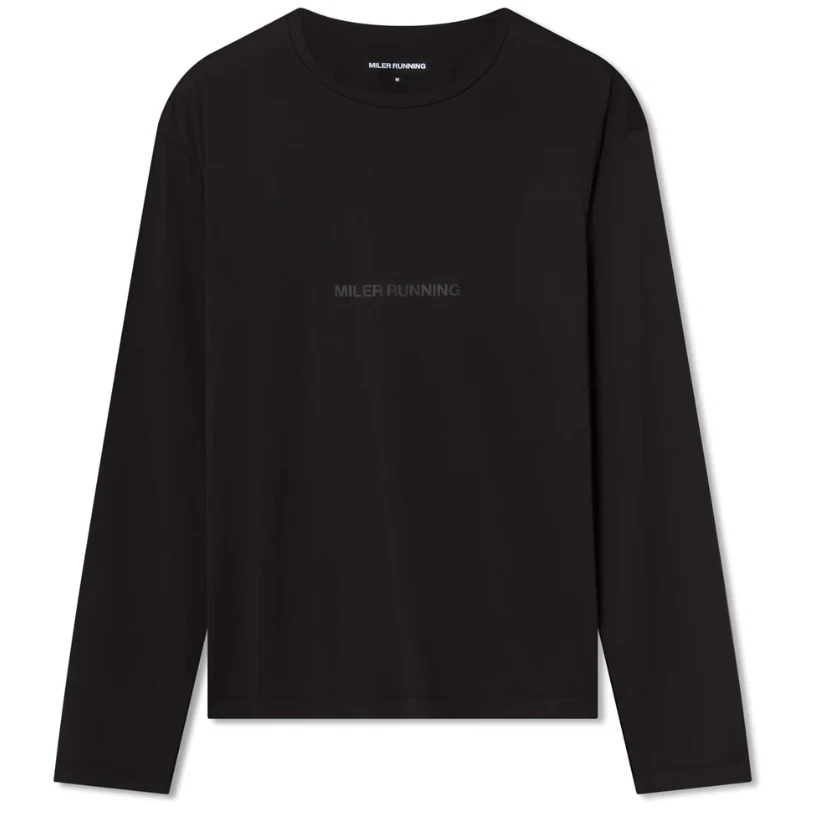 Miler Running Work Running LS Tee Mens L Asphalt RRP $159 (USD $110) NEW