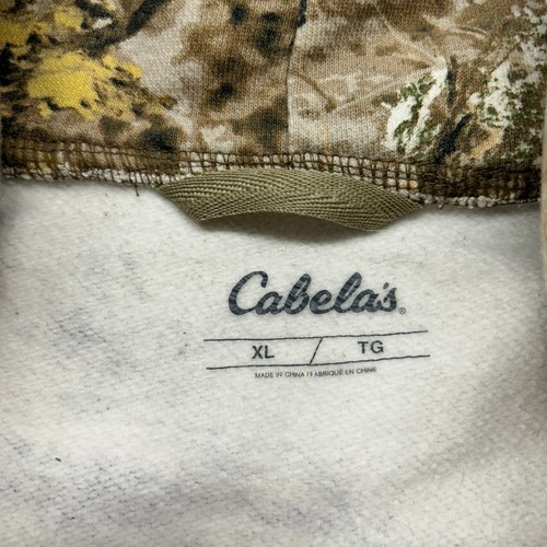 Cabelas Hoodie Mens XL Brown Camo Fleece ZONZ Hunting Outdoor Full Zip Game - Picture 7 of 12