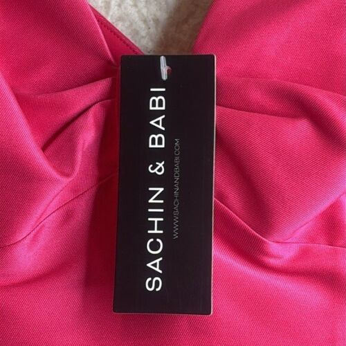 NWT Sachin & Babi Womens Evan Gown Fuchsia Dress Size 2 - Picture 10 of 13