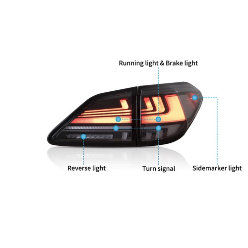 4* VLAND Full LED Headlights + Tail Lights For Lexus RX 350 450H 2013 2014 2015 - Picture 8 of 12