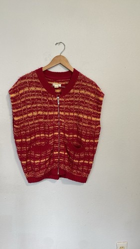 Anthropologie Maeve Vest Sweater Womens Medium Crochet Oversized Y2K - Picture 4 of 13
