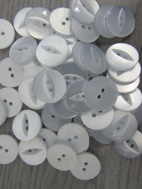 11mm 14mm 16mm & 19mm Buttons White Fisheye Buttons 2 Hole Pks 10 20 50 100 11mm 14mm 16mm & 19mm Buttons White Fisheye Buttons 2 Hole Pks 10 20 50 100