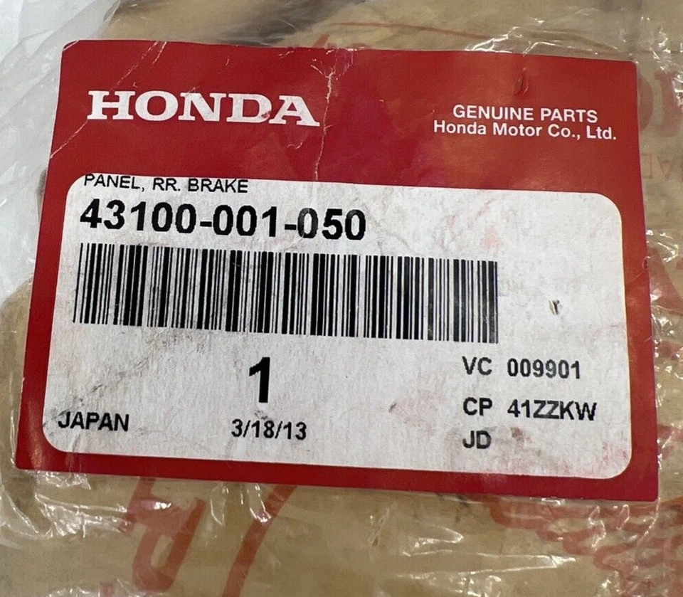 GENUINE 43100-001-050 HONDA CA100 CA102 CA110 CA200 CM91 CT200 REAR BRAKE PANEL - Image 4 of 4