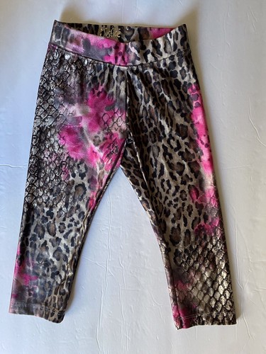 New girl sz 7 ~Justice~ animal print full leggings - Picture 1 of 5