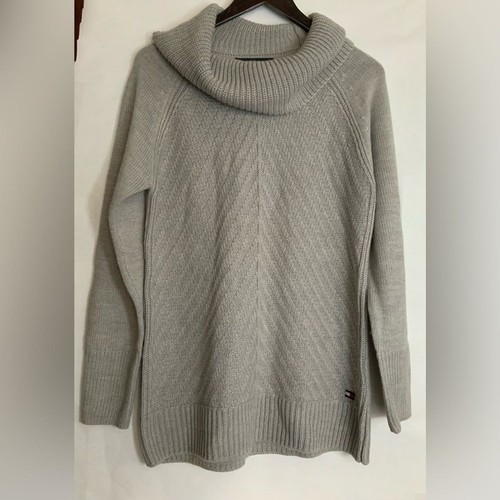 Tommy Hilfiger Gray Cowl Neck Sweater