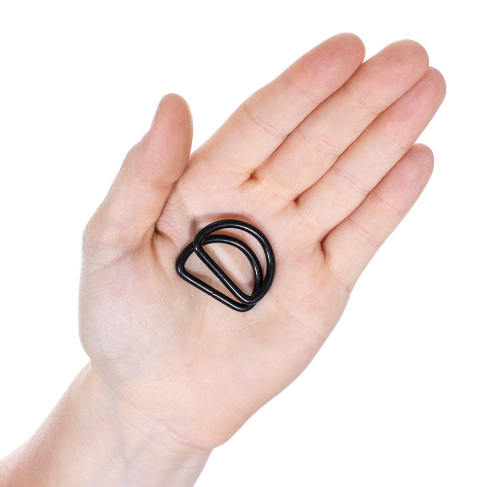 Craft County Metal D-Rings Buckle - Black Color - 1