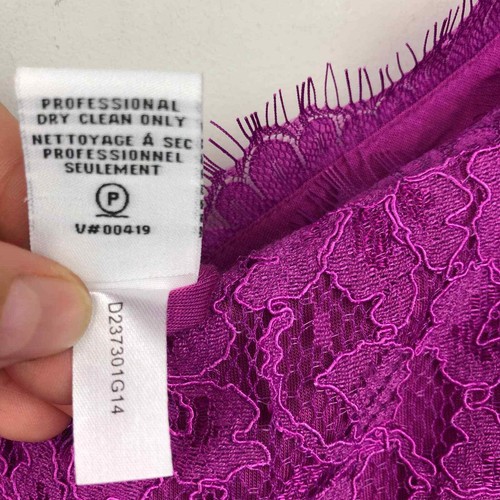 NWT Diane von Furstenberg Pink Lace Zarita Dress Size 8 - Picture 11 of 12