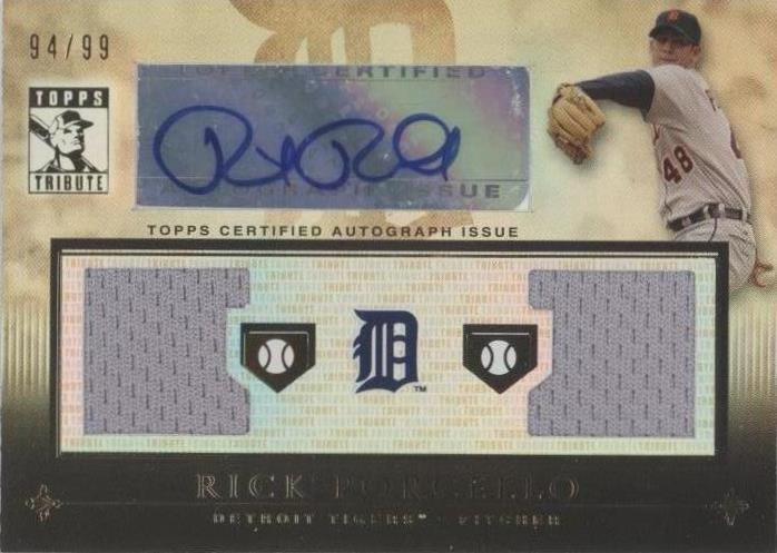 2010 Topps Tribute - Rick Porcello #TADR-JE - 1 of 1