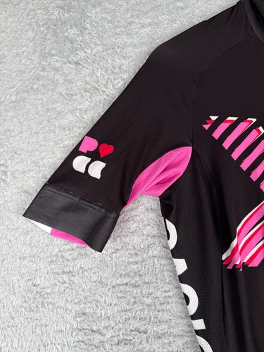Capo Cycling Jersey Men Small Black Pink pablove Polyester Full Zip Pockets - Picture 3 of 15