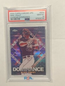 2023 Topps Chrome Update Diamond Dominance Mike Trout #DD-4 PSA 10 GEM MT
