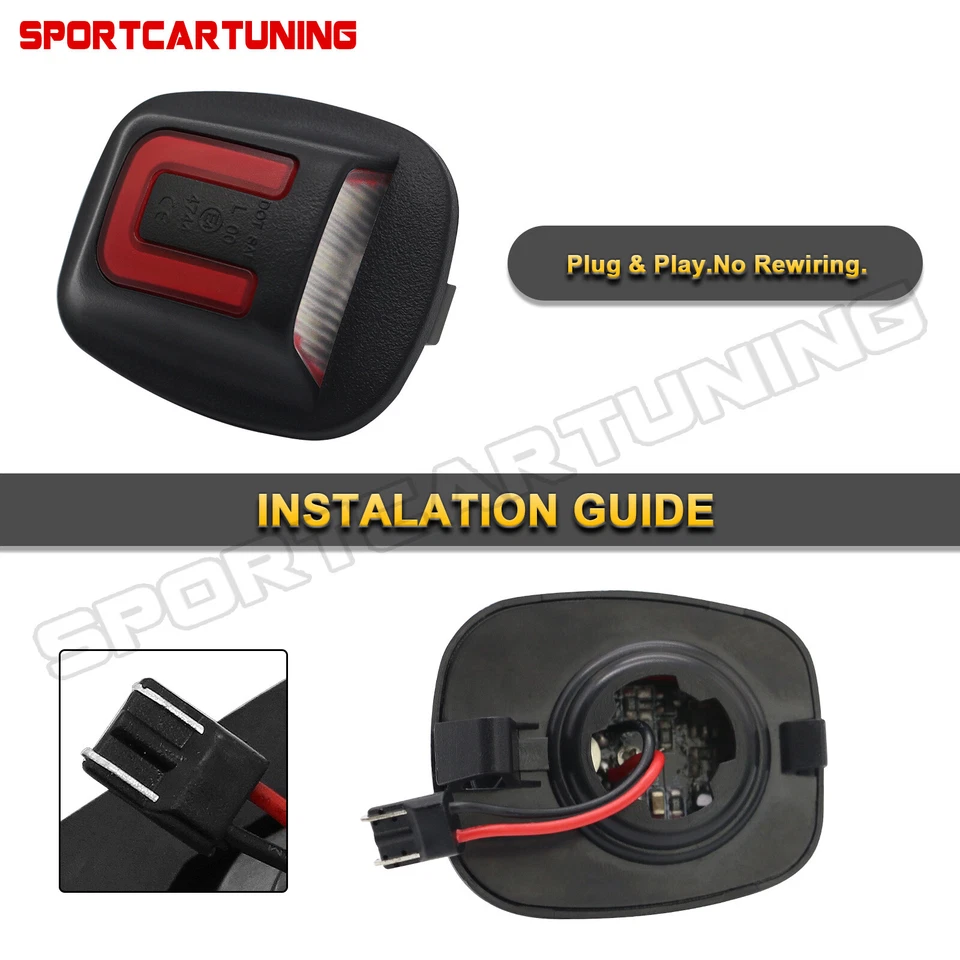 白色和红色 LED 车牌灯适用于 98-04 日产 Frontier 94-04 Xterra — 第 3/4 张图片