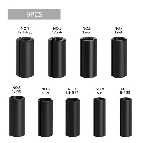 Set(9) Adapter Converter Router Collet Reduction Sleeve Tool Bit Connector - Picture 3 of 14