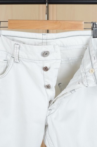 Le Jean De Marithe Francois Girbaud Avant Garde White Pants Size 33 - Picture 6 of 9