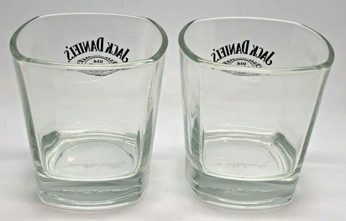 PAIR OF JACK DANIELS ROCKS GLASSES - GIFT SET PUB BAR WHISKEY 2 TWO TUMBLER - Picture 2 of 4