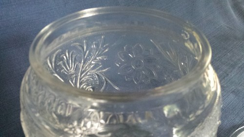 Duncan-Miller Sandwich Glass Cracker Biscuit Covered Jar w/ LID Flowers Scroll - Picture 8 of 12