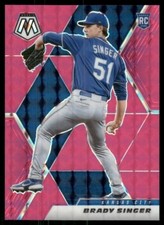 K545 BRADY SINGER RC 2021 MOSAIC FLUORESCENT PINK PRIZM 10/10 ROYALS #261