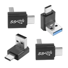 USB3.1 Male to USB C Male 90  Angle Adapter 10Gbps USB3.1 to USB C Charging C...
