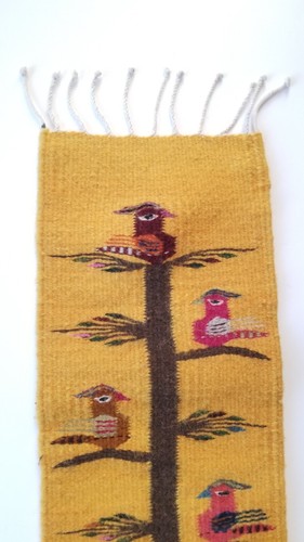 Tree of Life Birds Runne Wool Rug - Picture 2 of 9