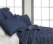 NEW VCNY HOME navy sham standard Queen  20"x26" (1 piece)