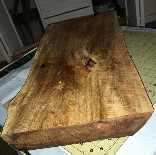 Una tabla grande de mango hawaiano suave rizado ~ 21 2/3"x 10 1/2" x 2" de grosor (#554)  - Imagen 8 de 10