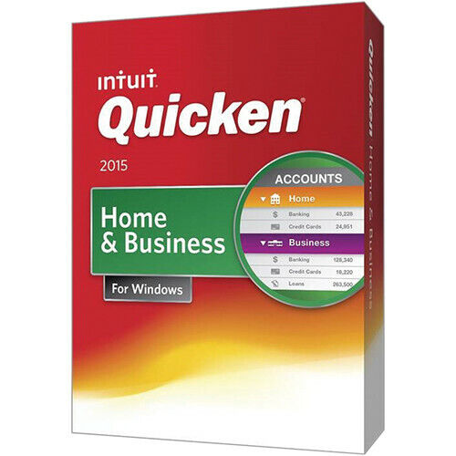 Intuit Quicken Home & Business 2015 CD W/ Updates, No subscription required