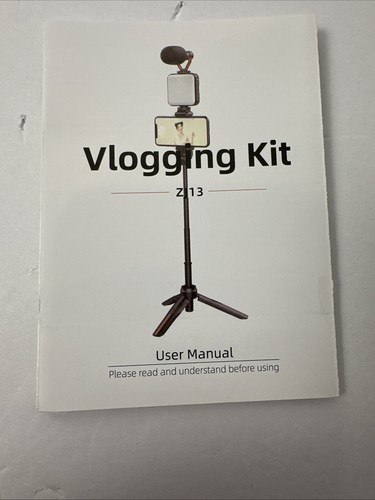 Smartphone Vlogging Kit for iPhone/Android w/ Light+Microphone+Tripod+Holder - Picture 5 of 9