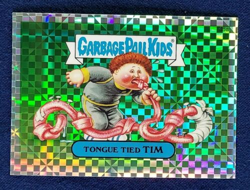 2014 Garbage Pail Kids Chrome Series 2 X-FRACTOR REFRACTOR 48a Tongue Tied TIM - Picture 1 of 2