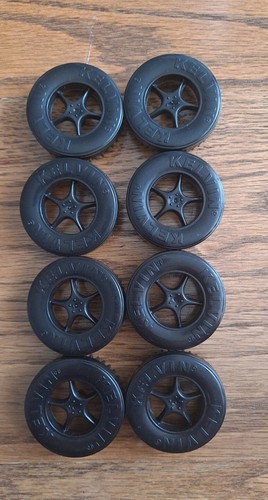 Kelvin Ricambio Ruote Plastica Auto Camion Hobby Educativo Lotto di 8 Nero  - Foto 1 di 4